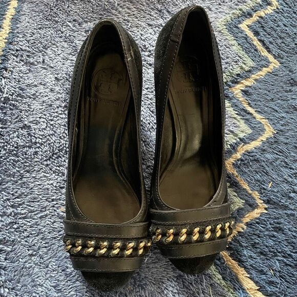 Tory Burch Salem Suede Pumps High Heel Shoes - Picture 2 of 7
